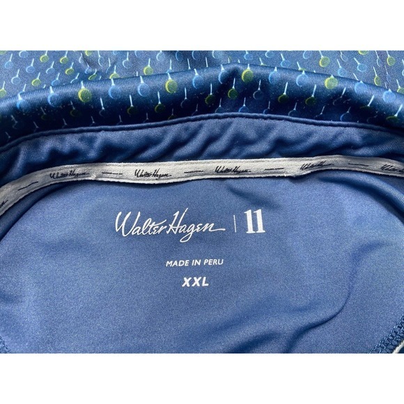 Walter Hagan 11 Majors Men's Polo Golf Shirt Blue Golf Tee Graphic Size 2XL - Picture 3 of 11